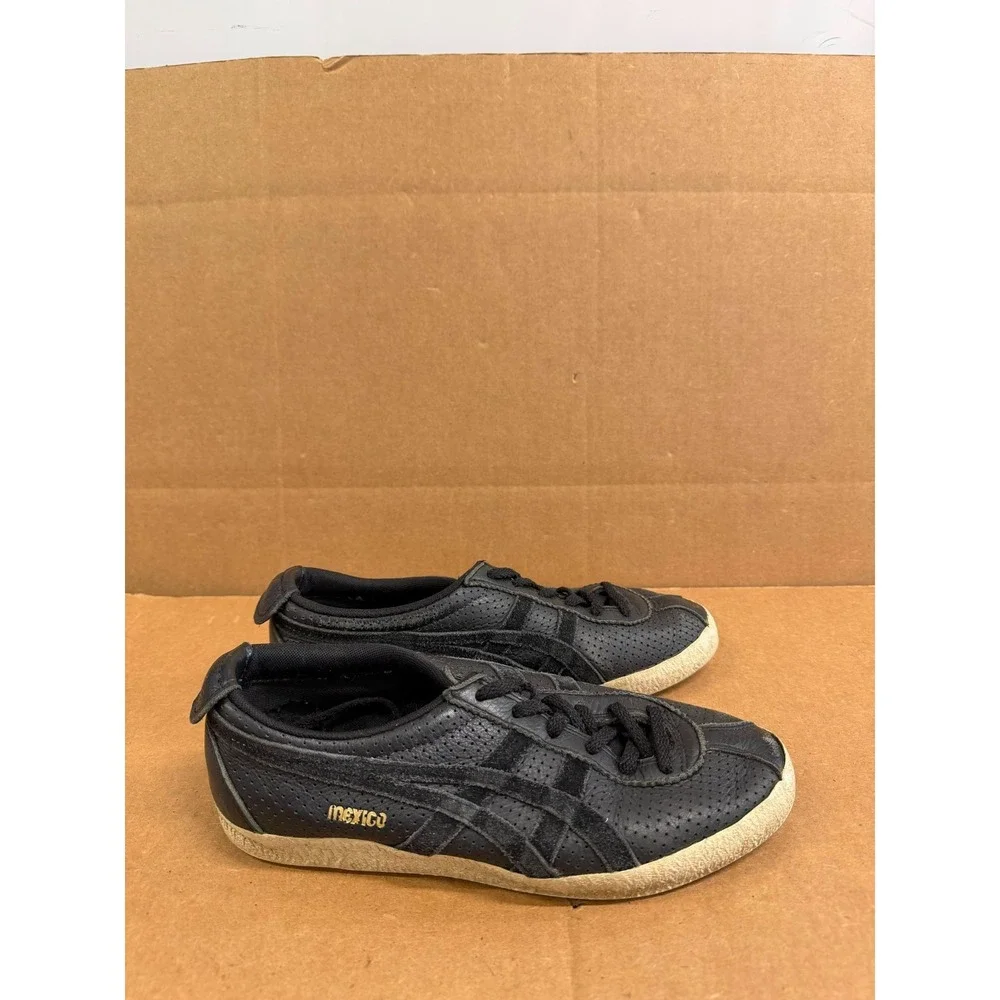 Onitsuka Tiger Mexico Delegation Leather Lace Up Sneakers Black Mens Size 7 US